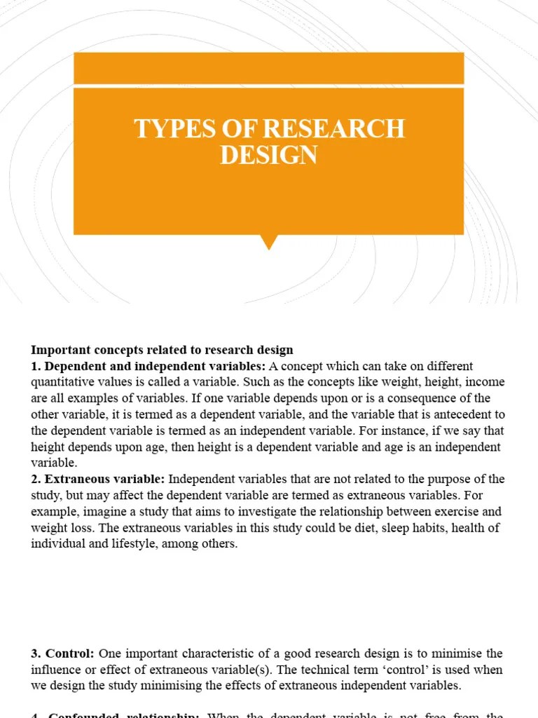 Types Of Research Design | PDF | Experiment | Design Of Experiments