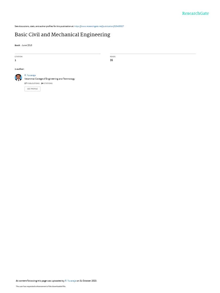 Basic Civil And Mechanical Engineering | PDF | Surveying | Civil ...