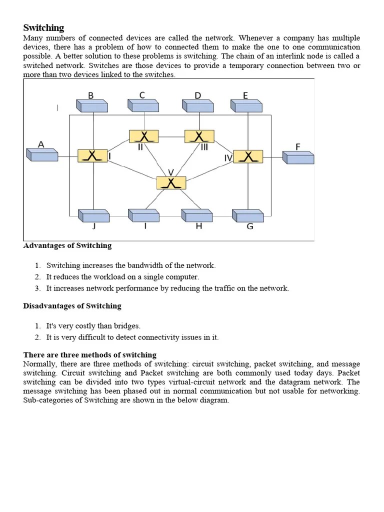 Switching | PDF | Packet Switching | Computer Network