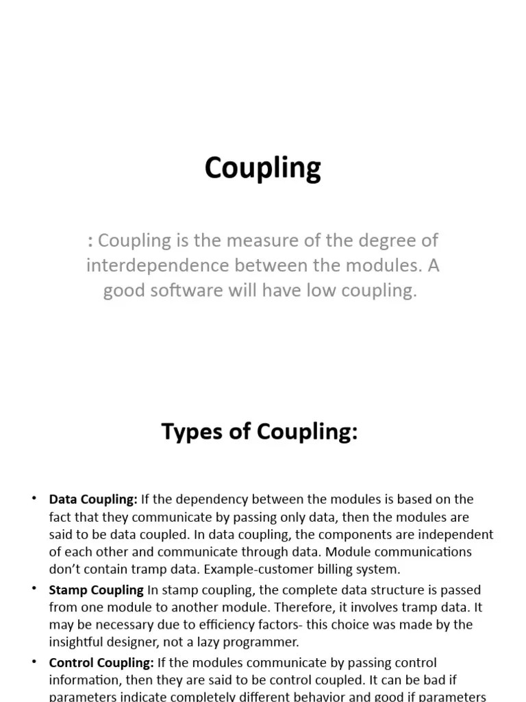 Coupling And Cohesion | PDF | Computer Program | Programming
