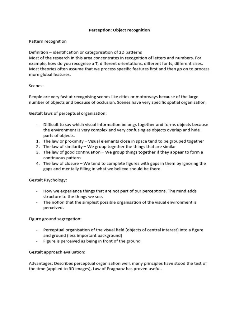 Perception | PDF | Perception | Neuroscience