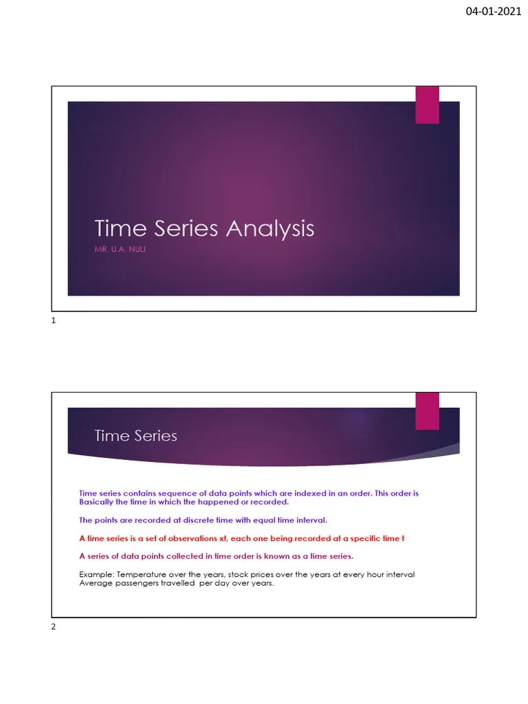 Time Series Analysis | PDF | Seasonality | Forecasting