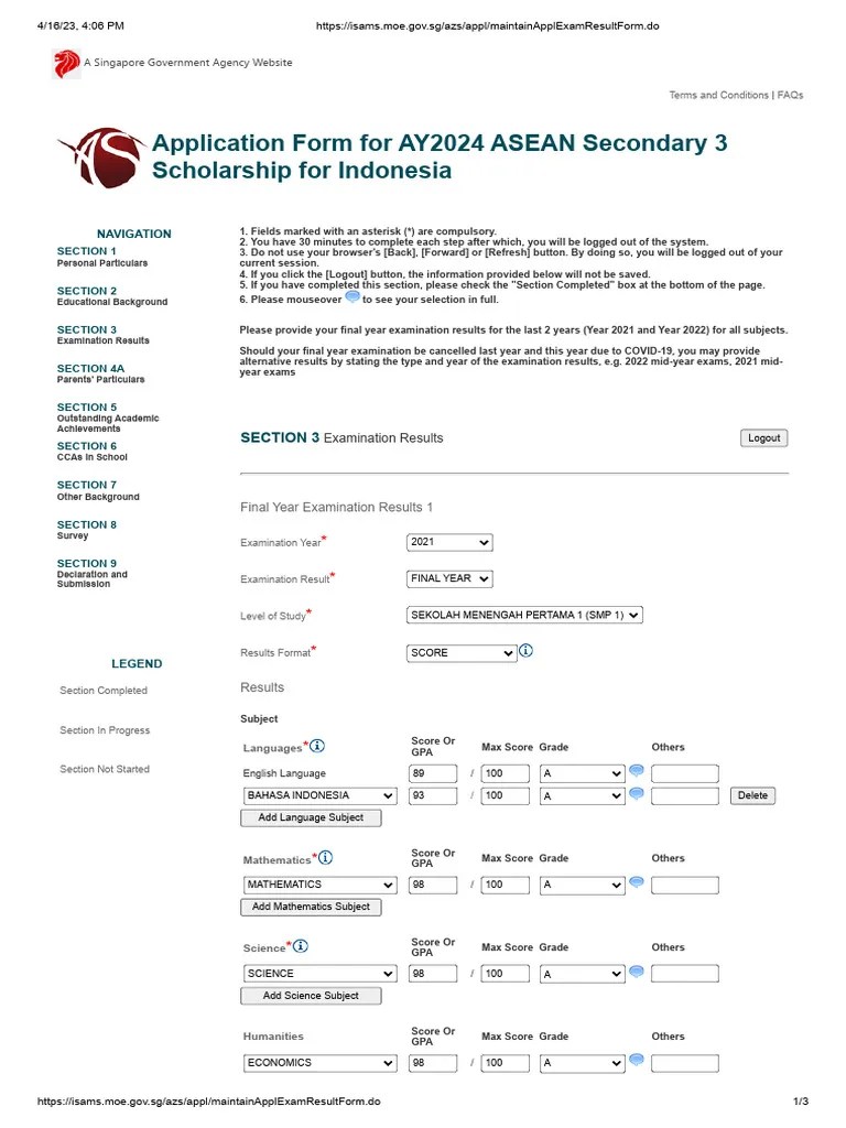 ASEAN Scholarship | PDF