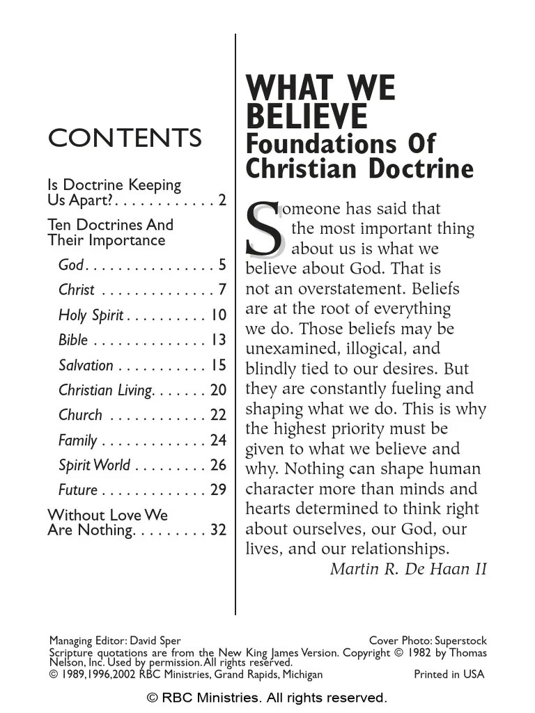 What We Believe | PDF | Salvation | Jesus