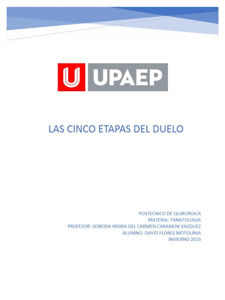 Las Cinco Etapas Del Duelo | PDF | Dolor | Las Emociones