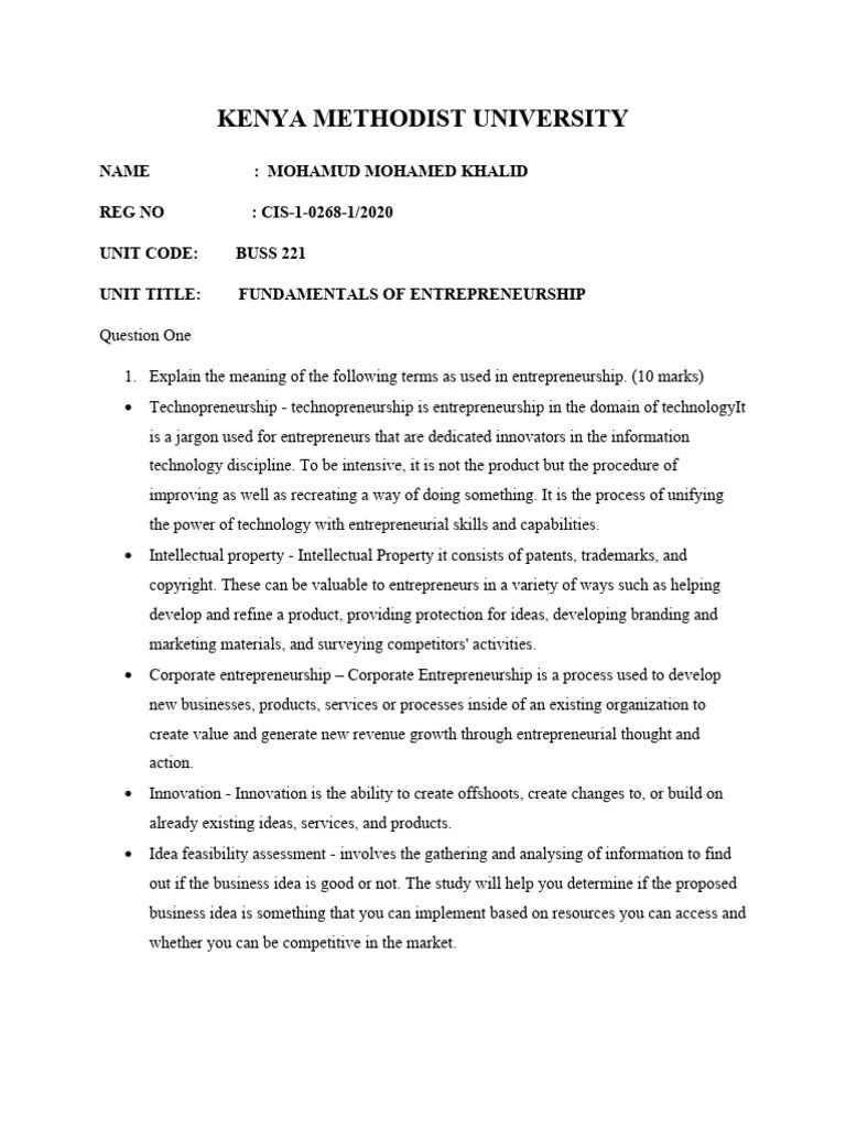 Fundamentals Of Entrepreneurship | PDF | Entrepreneurship | Economies