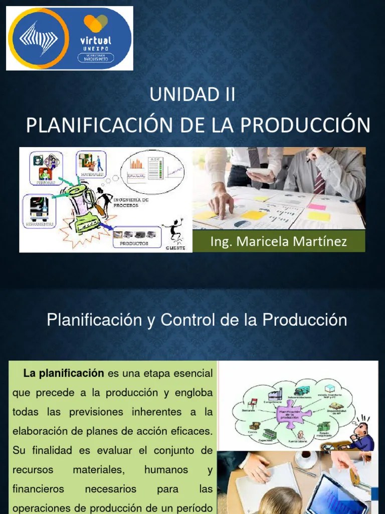 UNIDAD II Planificacion De La Produccion | PDF | Planificación | Planificación Estratégica
