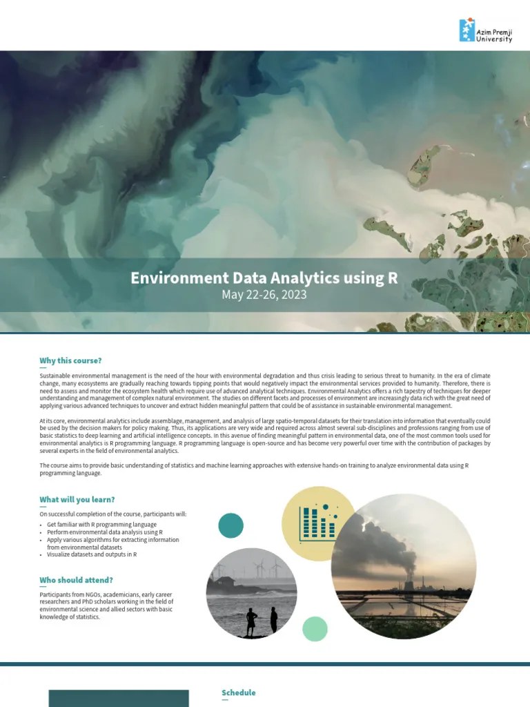 Environment Data Analytics Using R Brochure - Updated-Mar-15 5p | PDF ...