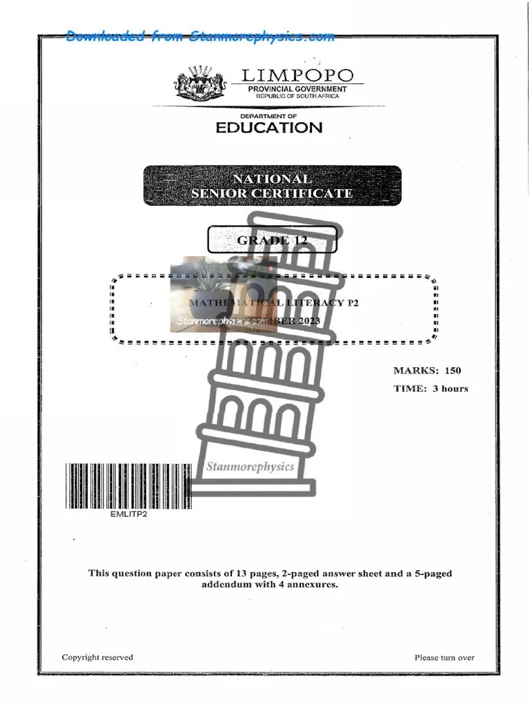 LP Maths Literacy Grade 12 SEPT 2023 P2 And Memo | PDF