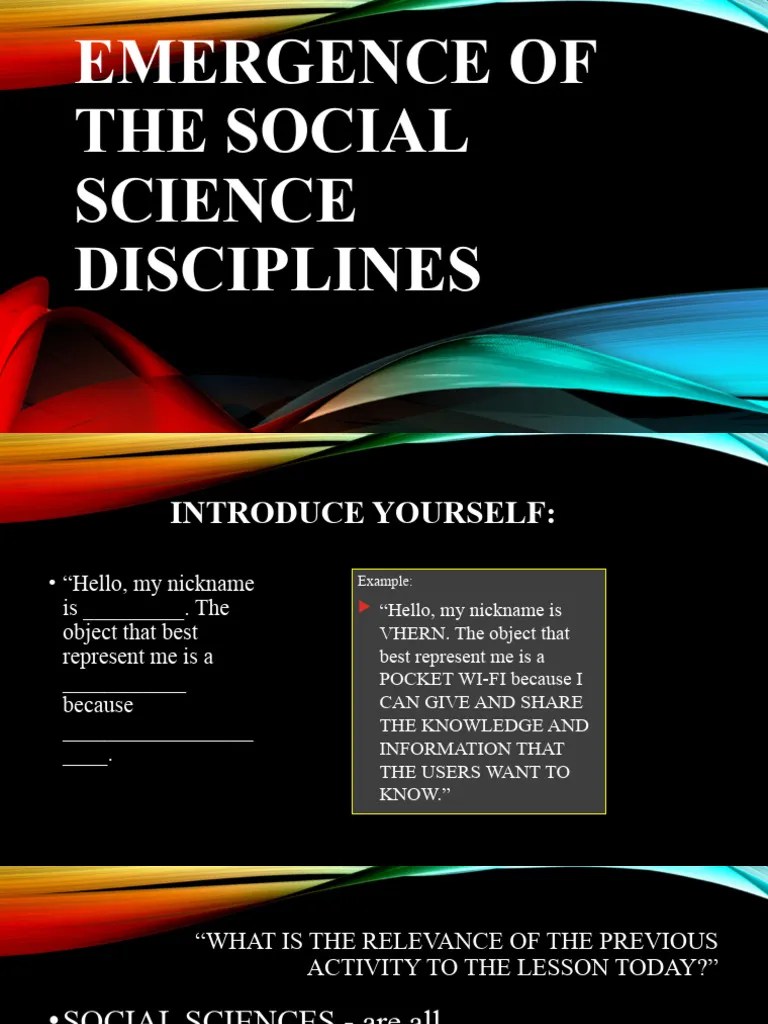 Emergence Of The Social Science Disciplines | PDF | Social Sciences ...