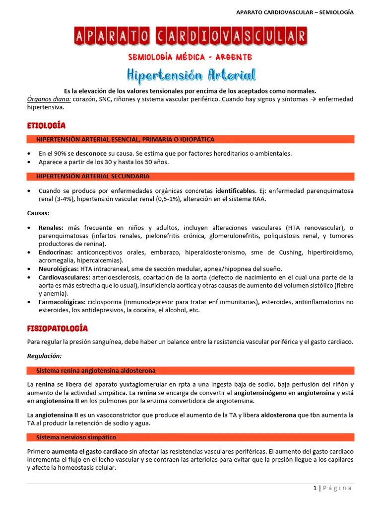 Semiologia Aparato Cardiovascular | Descargar Gratis PDF | Lipoproteína | Hipertensión