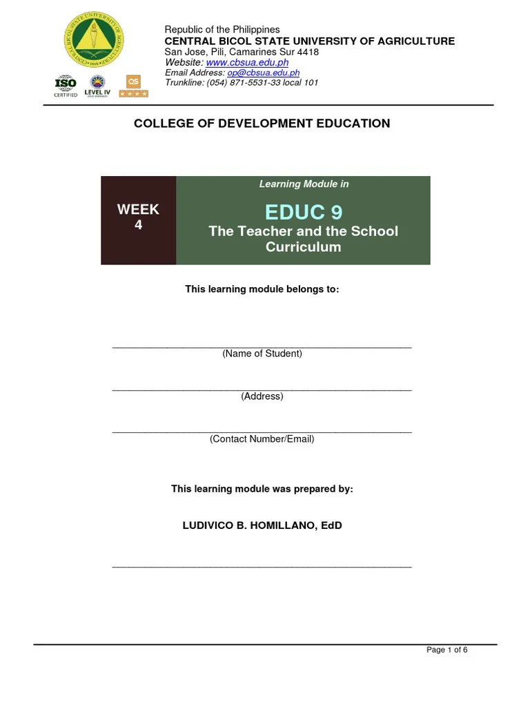 Approaches To The School Curriculum | PDF | Curriculum | Learning