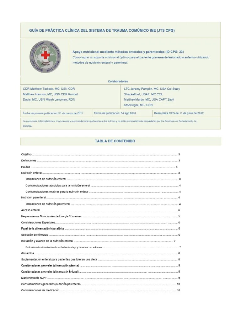 Guia Nutricion Enteral - En.es | PDF | Nutrición | Dieta Y Nutrición