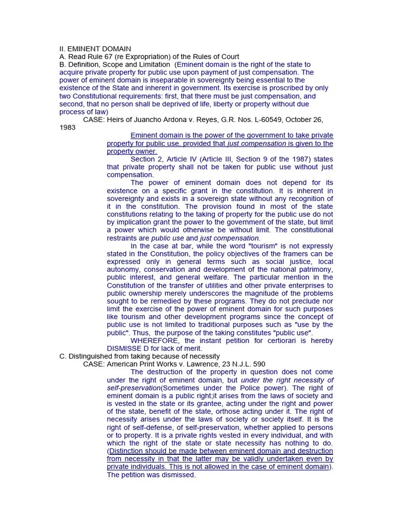 Eminent Domain | PDF | Eminent Domain | Easement