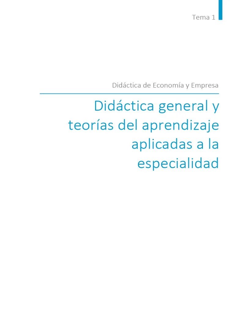 Tema 1 | PDF | Aprendizaje | Constructivismo (filosofía De La Educación)