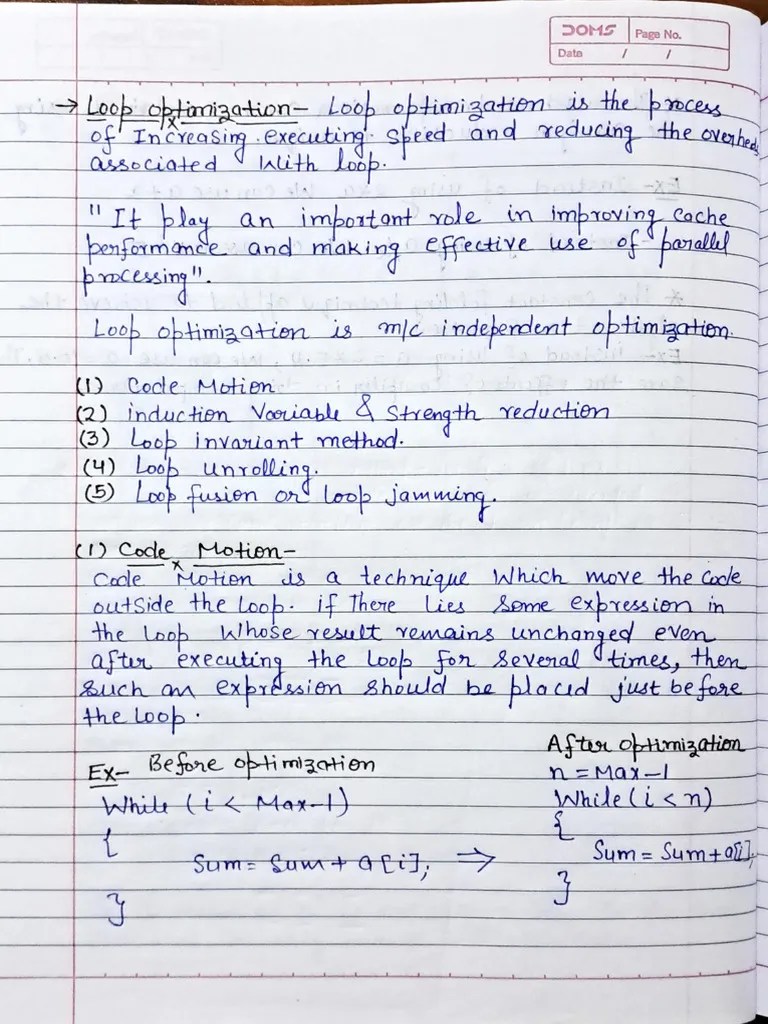 Loop Optimization | PDF