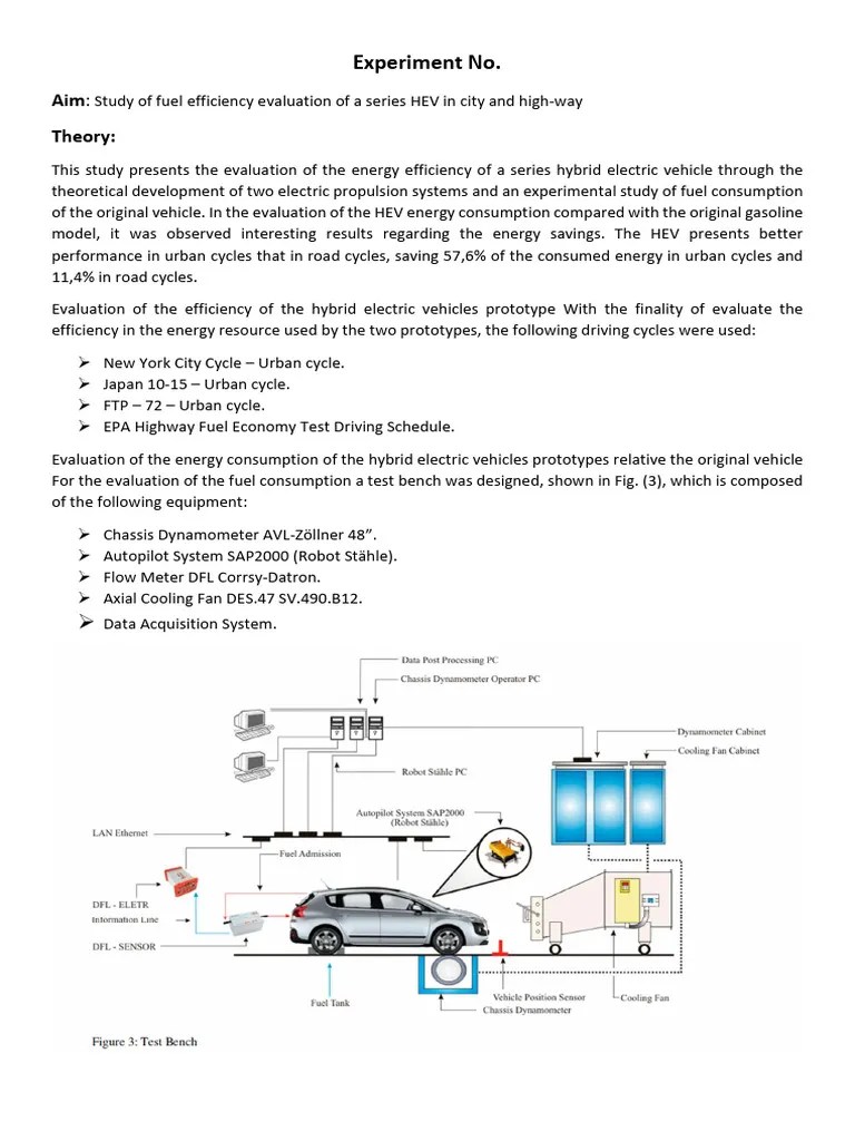 Fuel Efficiency Evaluation Series HEV | PDF | Fuel Economy In Automobiles | Hybrid Electric Vehicle