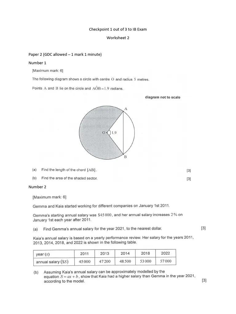 Checkpoint 1 WS 2 | PDF