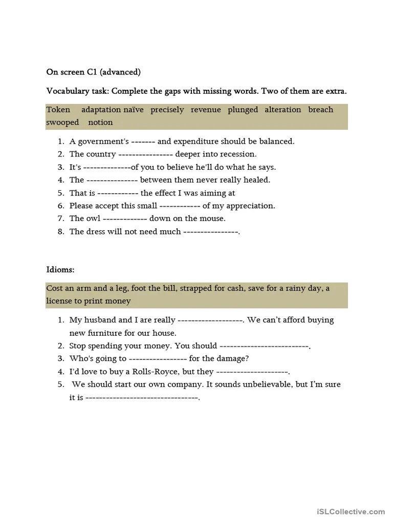 Advanced Vocabulary | PDF