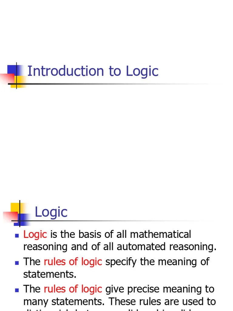 Introduction To Logic | PDF | Logic | If And Only If