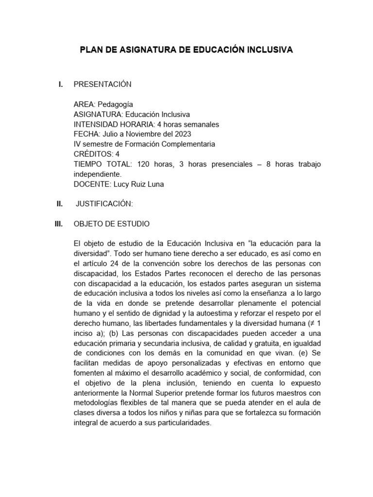 Educación Inclusiva 2023 | PDF