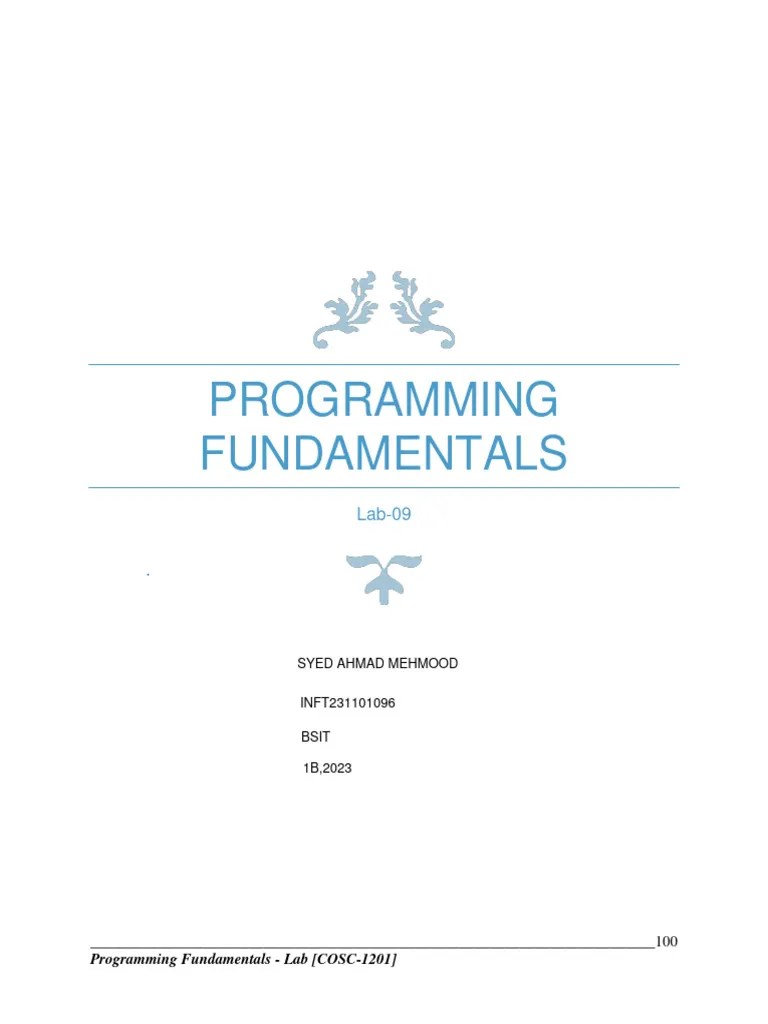 PF Lab 09 | PDF | Namespace | String (Computer Science)