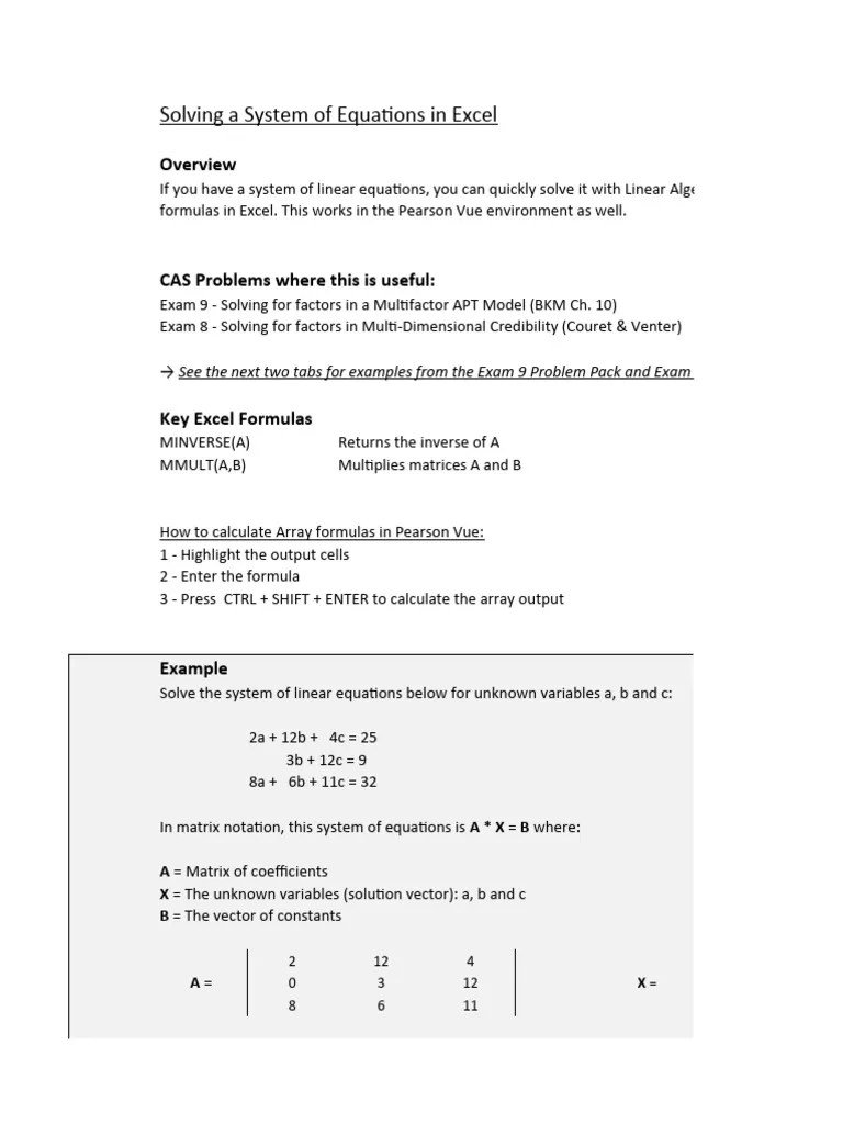 SystemofEquations 1 | PDF | Matrix (Mathematics) | System Of Linear Equations