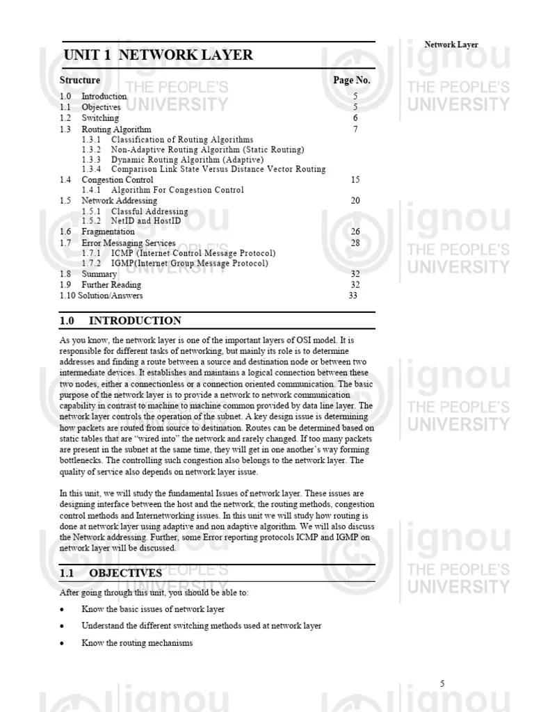 Unit 2 Network Layer | Download Free PDF | Routing | Internet Protocols