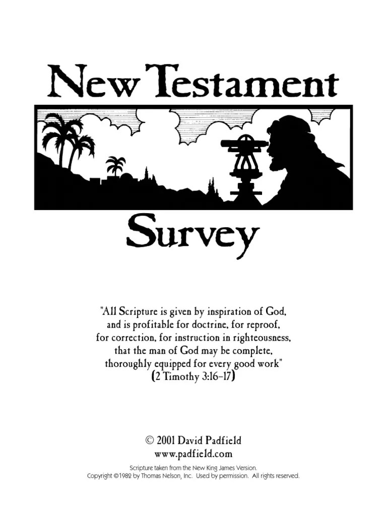 New Testament Survey | PDF | Gospel Of Matthew | Jesus