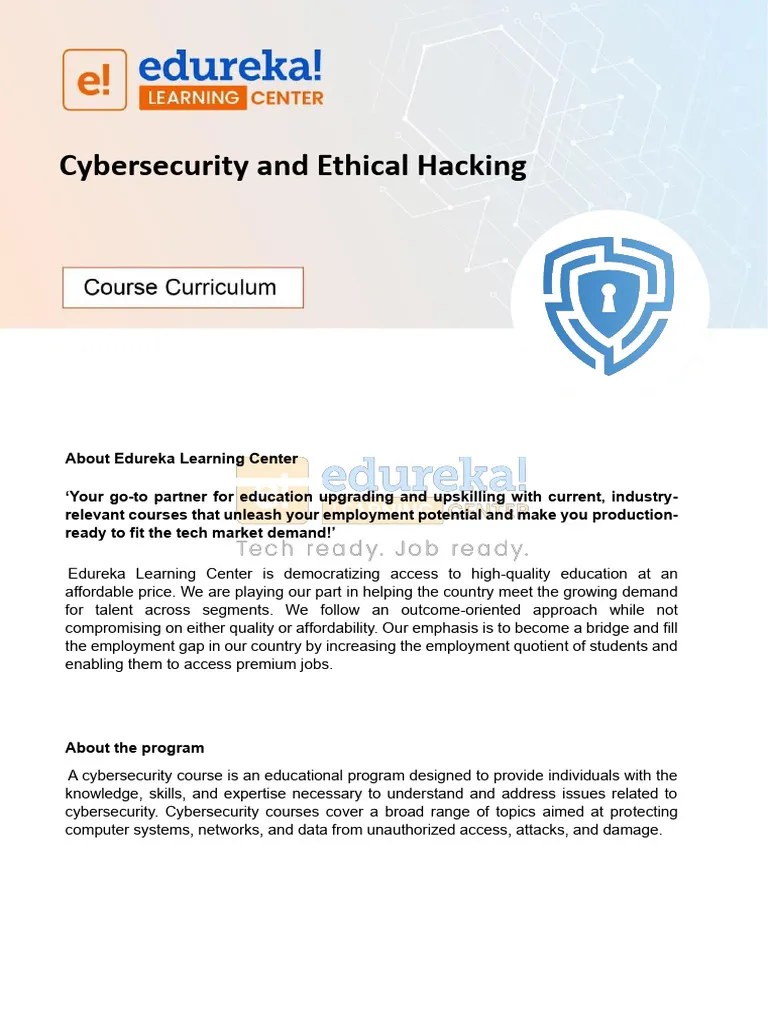 Cyber Security And Ethical Hacking Program Curriculum | Download Free ...