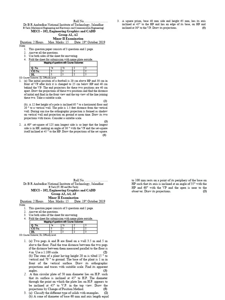 Minor II EG A1, A2, A3, A4, A5 | PDF