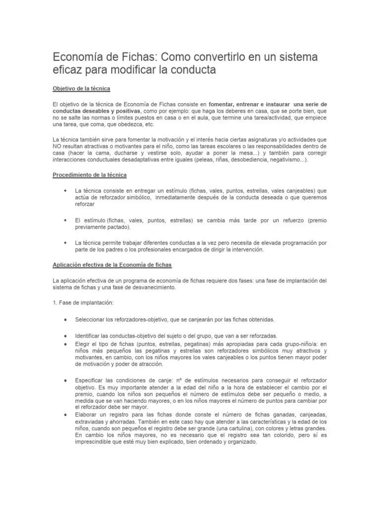 Economía De Fichas | PDF