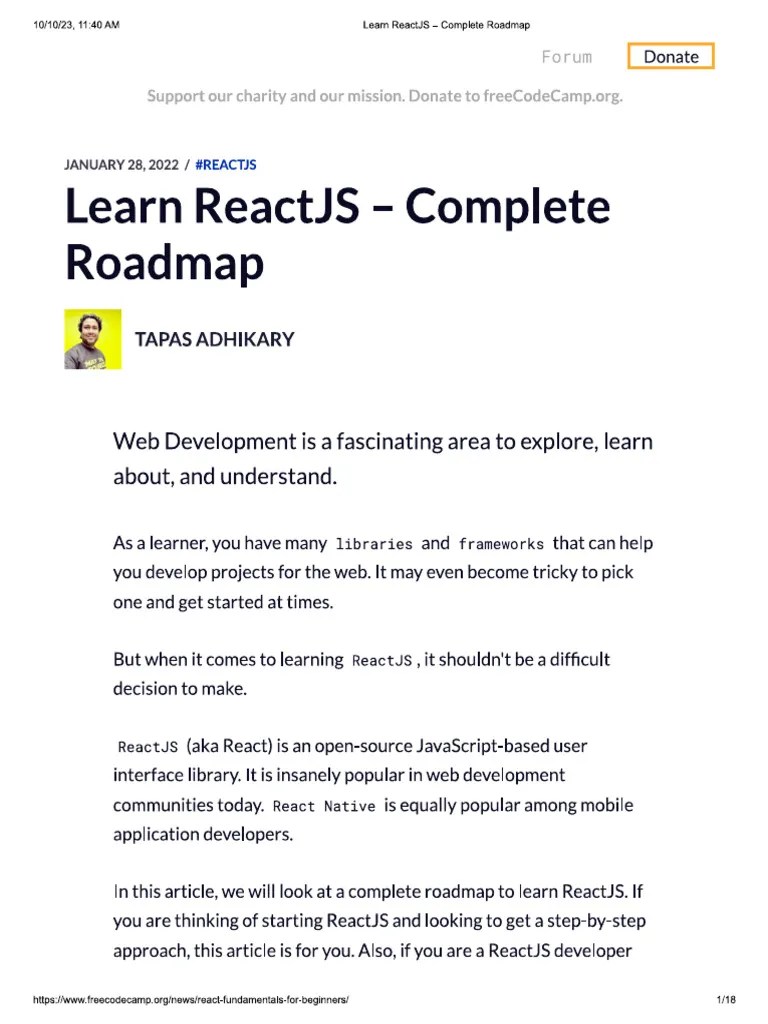 React Roadmap | PDF