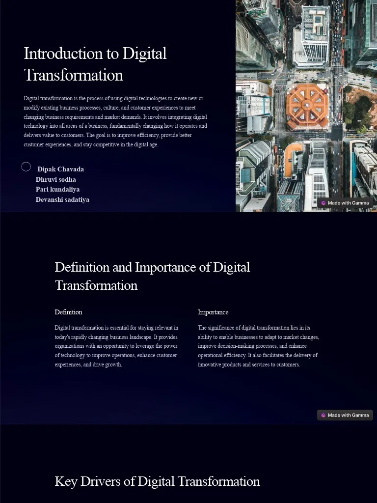 Introduction To Digital Transformation | PDF | Internet Of Things ...
