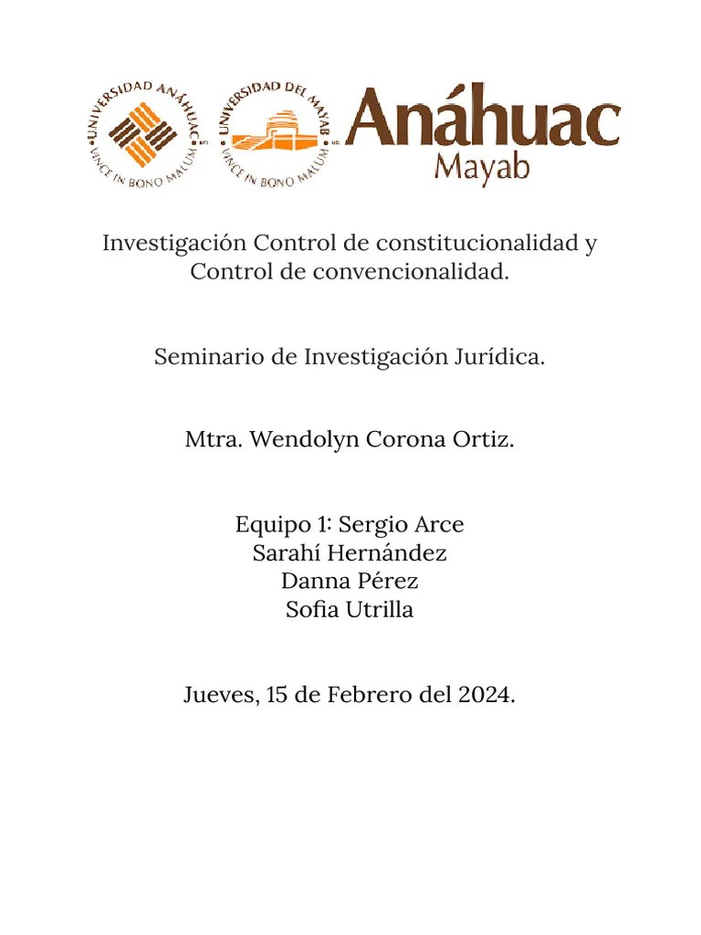 Investigación Control De Constitucionalidad Y Control De Convencionalidad | PDF | Constitución ...