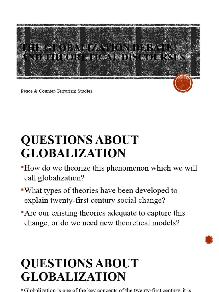 Theories Of Globalization | PDF