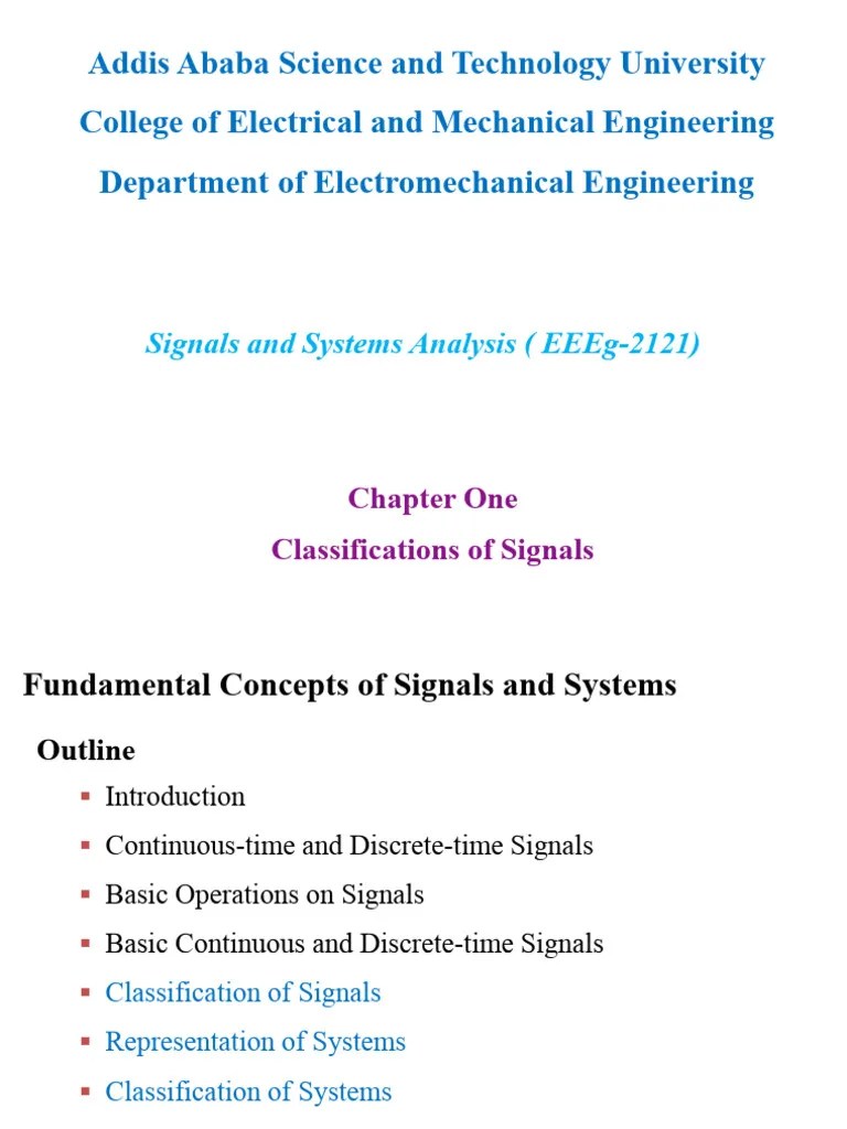 01-Fundamental Concepts Of Signals And Systems-II | PDF | Stochastic Process | Discrete Time And ...