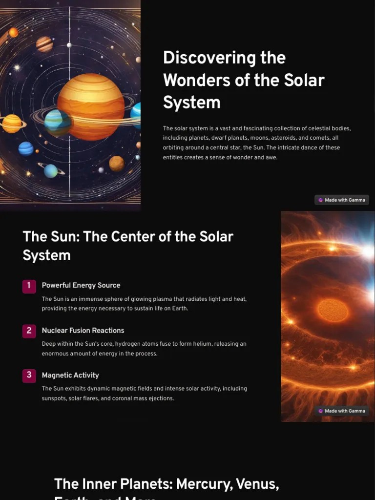 Discovering The Wonders Of The Solar System | PDF | Solar System | Sun
