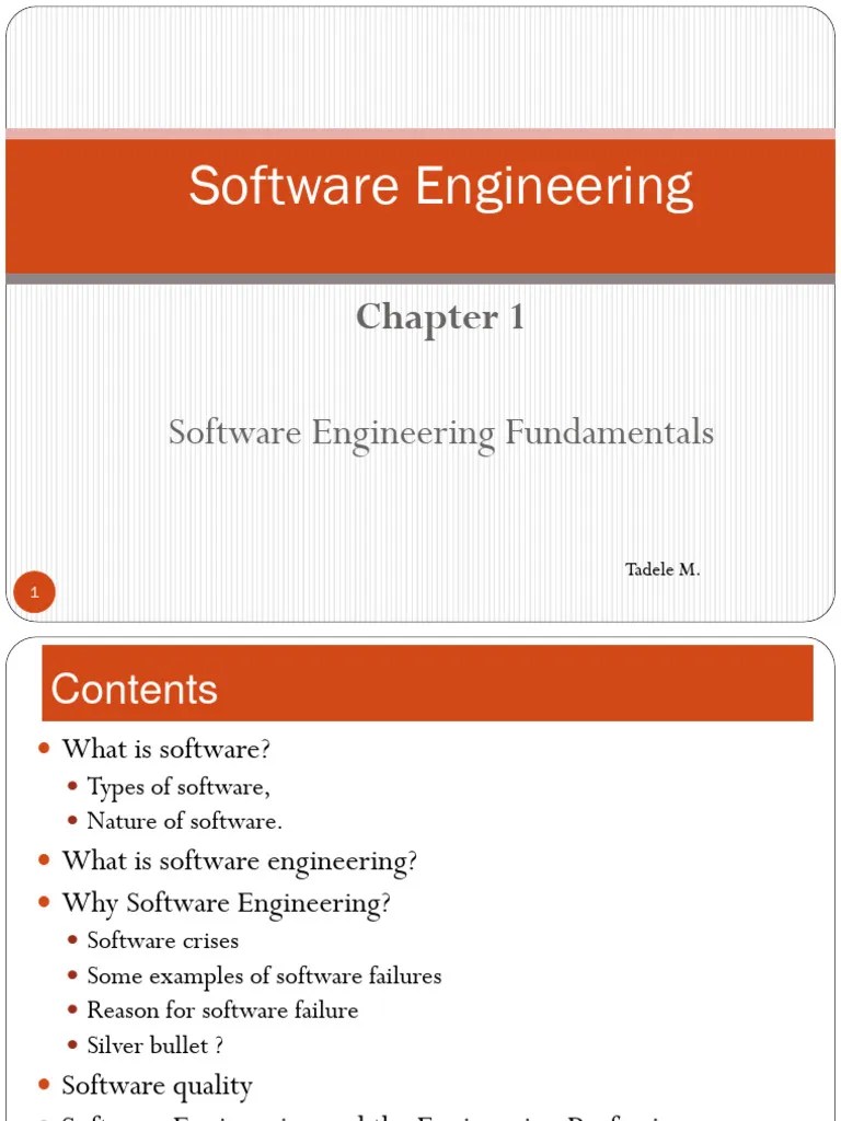 Chapter 1 - Software Engineering Fundamentals | PDF | Software ...