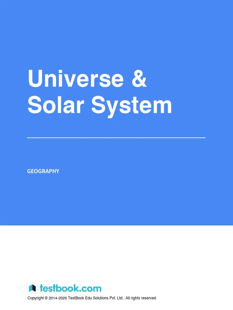 Universe & Solar System - Study Notes | PDF | Solar System | Planets