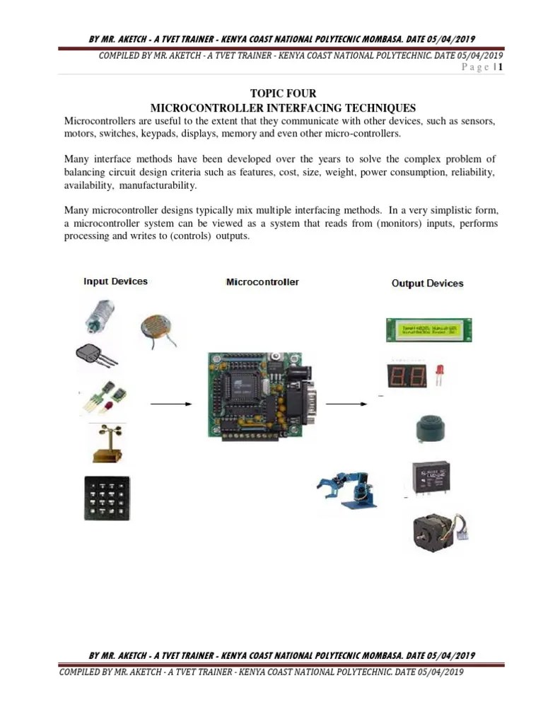 Microcontroller - Interfacing | PDF | Microcontroller | Telecommunications