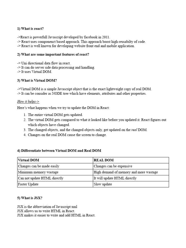 React 1 | PDF | Document Object Model | Java Script