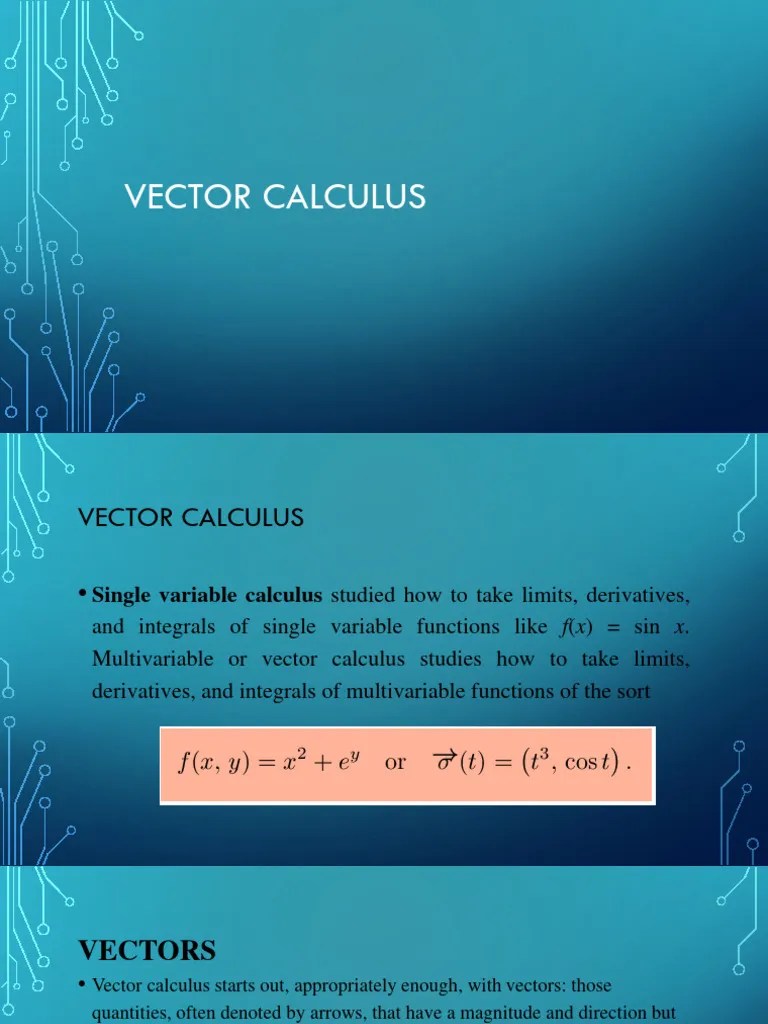 Vector Calculus | PDF | Euclidean Vector | Gradient