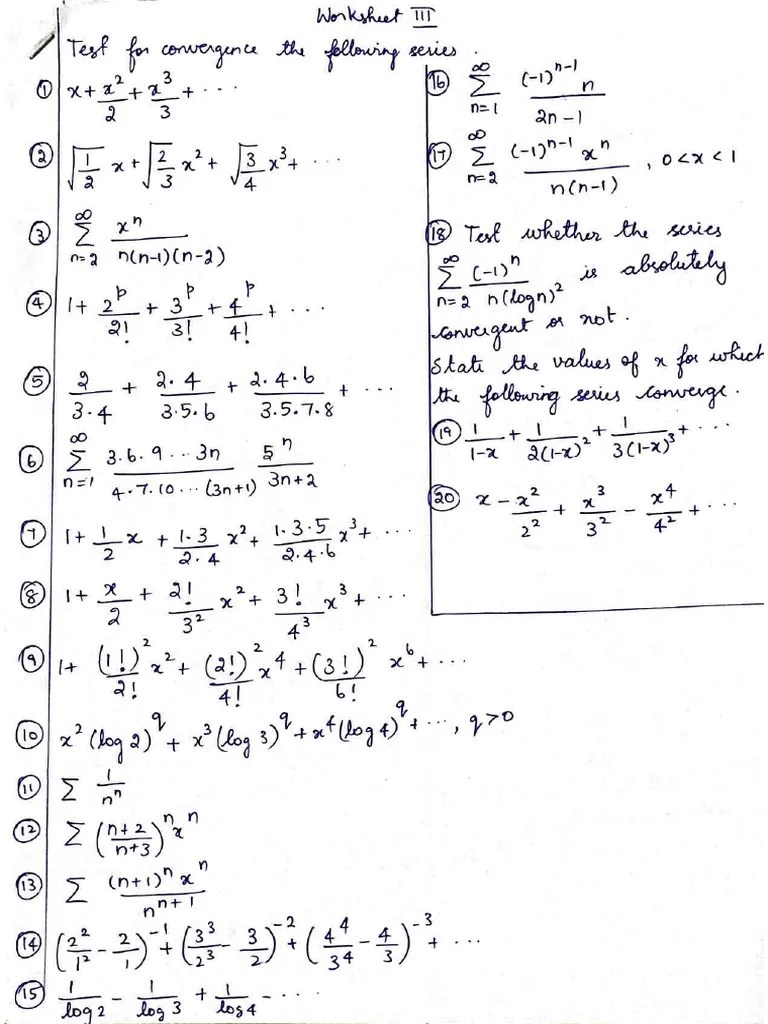 Worksheet Iii Pdf