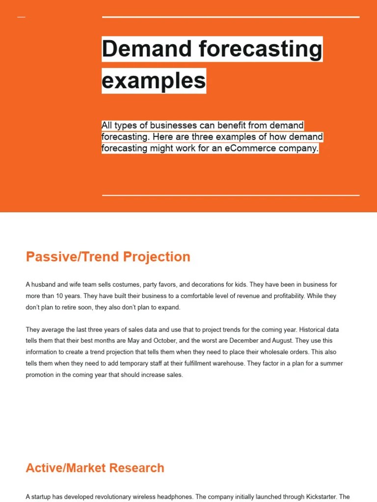 Demand Forecasting | PDF | Sales | Forecasting