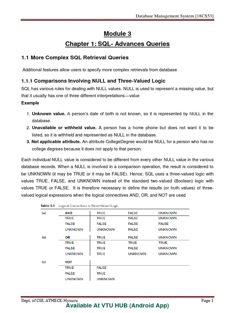 M3 Dbms | Download Free PDF | Databases | Sql