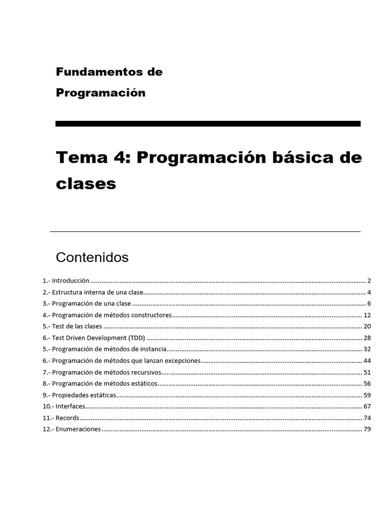 Tema4 | PDF | Programación | Constructor (Programación Orientada A Objetos)