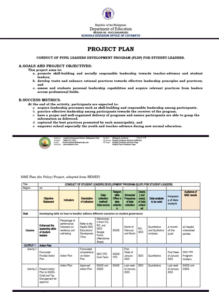 PLDP Project Plan | PDF | Leadership