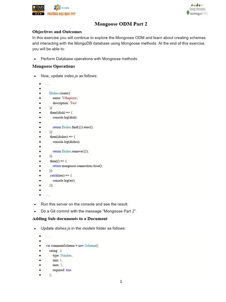 Exercise 12 - Mongoose ODM - P2 | PDF | Information Retrieval | Cybernetics