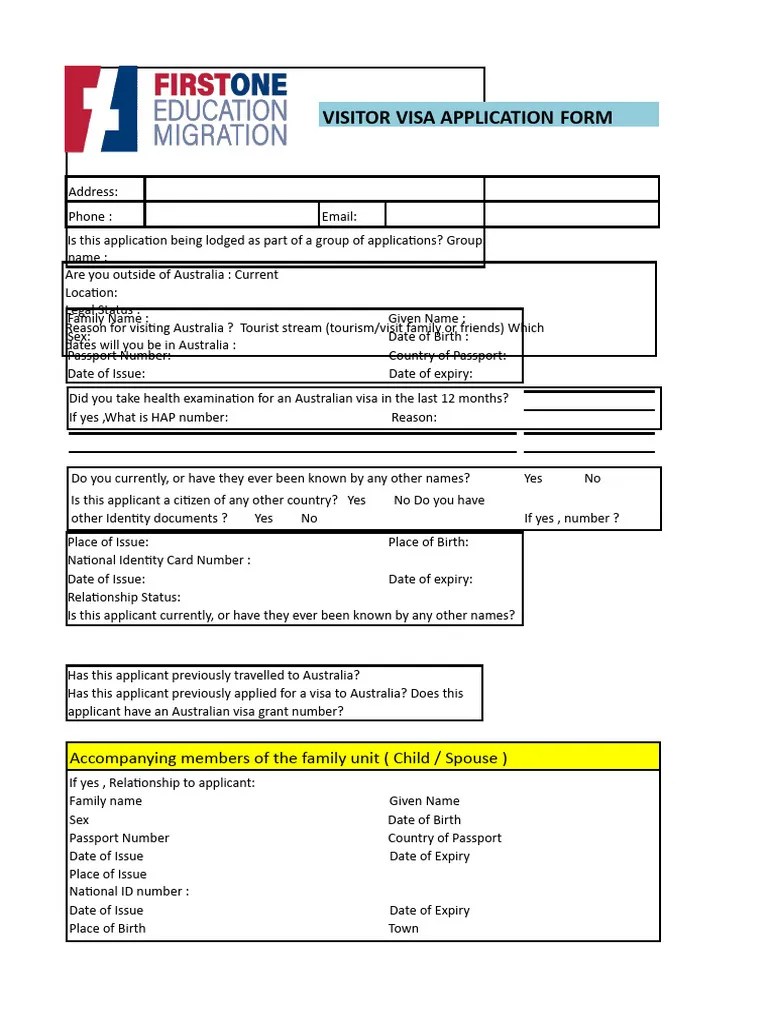Tourist Visa App Form | PDF | Travel Visa | Identity Document